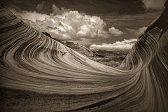 The Wave. Petrified sand dunes carved by wind erosion. Northern Arizona.