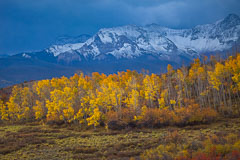 The transition of seasons brings contrasting colors in the Colorado Rocky Mountains